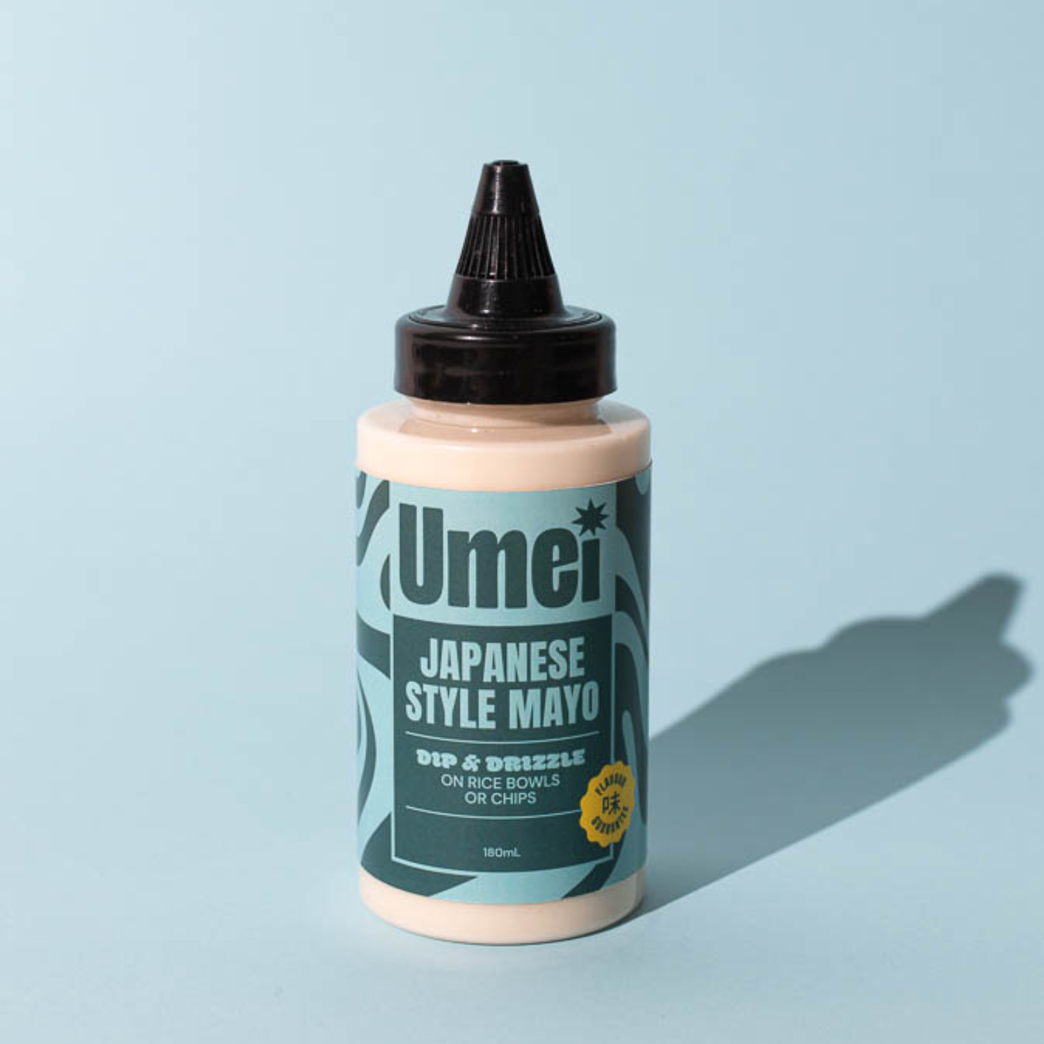 Umei Japanese style mayo on blue background