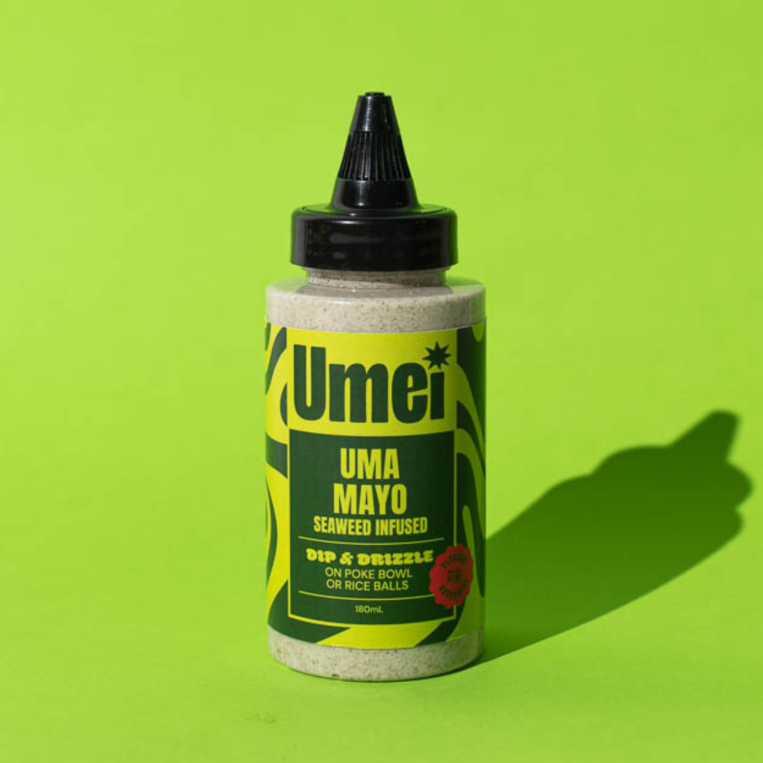 Umei Seaweed Mayo on green background